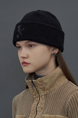 [20W]ROSE KNIT BEANIE / BLACK (4614350405750)