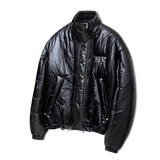 Unisex Zipped Duck Down Padding (Glossy Black)