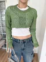 フロンクロップニット/Flon Crop Knit (4color)