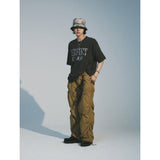 クリースナイロンバンディングパンツ / CREASE NYLON BANDING PANTS_OLIVE GREEN