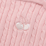CHERRY CROP KNIT SLEEVELESS [PINK]