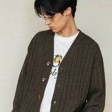 カシミアブレンドカーディガン/CASHMERE BLEND CARDIGAN_BROWN