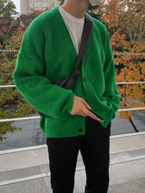 [ONLY ASCLO] ASCLO Elastic Cardigan (Green) (6623299829878)