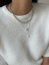 [92.5silver] big ball necklace