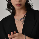 シグマ テニス キュービック ネックレス/ [blacklabel] BlackPurple Sigma Tennis Cubic Necklace
