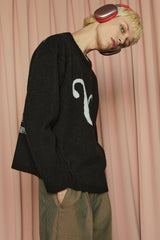 U SHEET MUSIC KNIT / BLACK