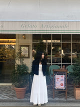 ポエムバックリボンスリムノースリーブドレス / Poem Back Ribbon Slim Sleeveless Dress(2 colors)