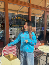 [SALE] blue flower knit