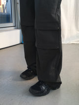 メルキットカットピンタックワイドコットンパンツ