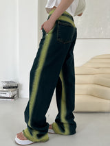 ネオンラインデニムパンツ/neon line denim pants