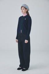 シグネチャーレイヤードウールカーディガン / Signature Layered Wool Cardigan [Navy]