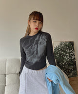 ファジープリンティングTシャツ / Fuzzy Printing T-shirt (3color)