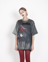 サテンオーバーサイズTシャツ / SATIN OVERSIZE T-SHIRT #HEART