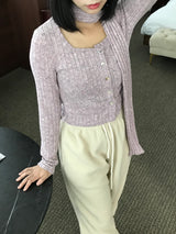 Greely cardigan muffler set 
