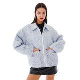 フラワーキルティングジャンパー / Flower Quilting Jumper [Blue]