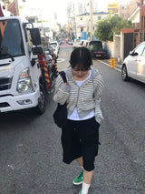 Camila stripe zip up