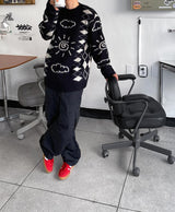 No.0448 sun & cloud mohair KNIT (3color)