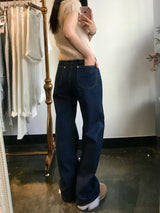 ワイドフィットデニムパンツ / WIDE FIT DARK BLUE DENIM PANTS [17789]