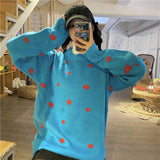 フラワーニット / Blue flower knit