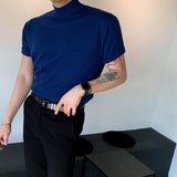 Mock Neck Short Sleeve T-Shirt (6684155641974)