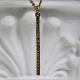 レタリングバーチェーンネックレス/Lettering Bar Chain Necklace (3823423291510)