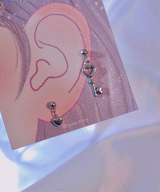 heart key piercing