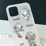 ハイブサマーホワイトキャットフォーンケース / Hive Summer white Cat Phone Case