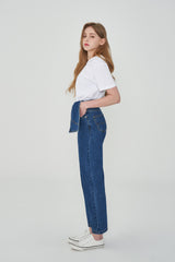 ストレートフィットウエストカバードデニムパンツ / STRAIGHT FIT WAIST COVERED DENIM PANTS [6872]
