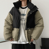 Purim two-tone color half-padded jumper