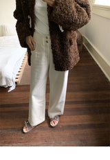 Ankara tteokbokki fleece coat