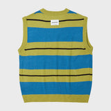 COZY STRIPE KNIT VEST (OLIVE) (6627468247158)