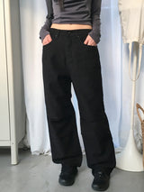 メルキットカットピンタックワイドコットンパンツ