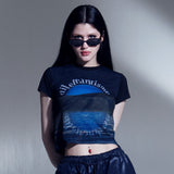ムーングラフィッククロップTシャツ /  MOON GRAPHIC CROP T-SHIRTS