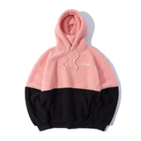 Classic Color Block Fleece Hoodie - Pink (6624427966582)