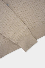 LMNラウンドネックケーブルカーディガン / LMN Round-Neck Cable Cardigan (9 colors)