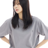 オーバーフィットマシュマロポイントショートスリーブT/OVERFIT MARSHMALLOW POINT SHORT-SLEEVED T-DEEP GRAY