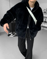 ミンクファーフードジップアップジャンパー