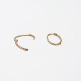 [single earring]14K gold oval earring (s) (6680497029238)