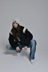 クロップバーシティージャンパー / crop varsity jumper (black)