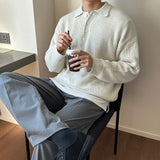 ハチボタンカラーニットウェア / LMN Hachi Button Collar Knitwear (7 colors)