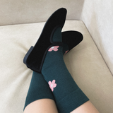 フラワーカーペットソックス / flower carpet - dark green