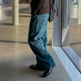 ニューダイイングウォッシングスノーカラージーンズ/new dyeing washing snow color jeans