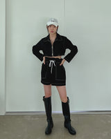 ステッチリネンショーツ/Stitched Linen Shorts (3color)
