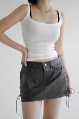 コルセットクラックスカート / Corset Crack Skirt (2color)