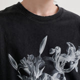 FLOWER PIGMENT T-SHIRT (BLACK)