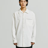 balmacaan welt pocket shirt jacket white (6615507206262)