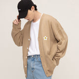 フラワードット刺繍ニットカーディガン / Flower Dot Embroidered Knit Cardigan_Beige
