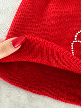 Jewelry ribbon red beanie