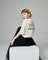 Flower T-shirts (Beige) (6555215724662)