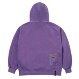 22スクレイプピグメントオーバーサイズヘビースウェットフーディ / 22 SCRAPE PIGMENT OVERSIZED HEAVY SWEAT HOODIE BEIGE / PURPLE / CHARCOAL